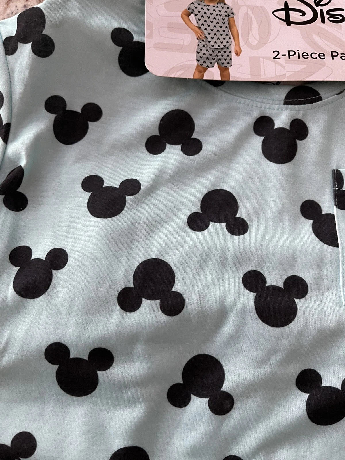 Disney Mickey  Girl’s  Pajama Set  2  Piece Set  Size  6 ~ New