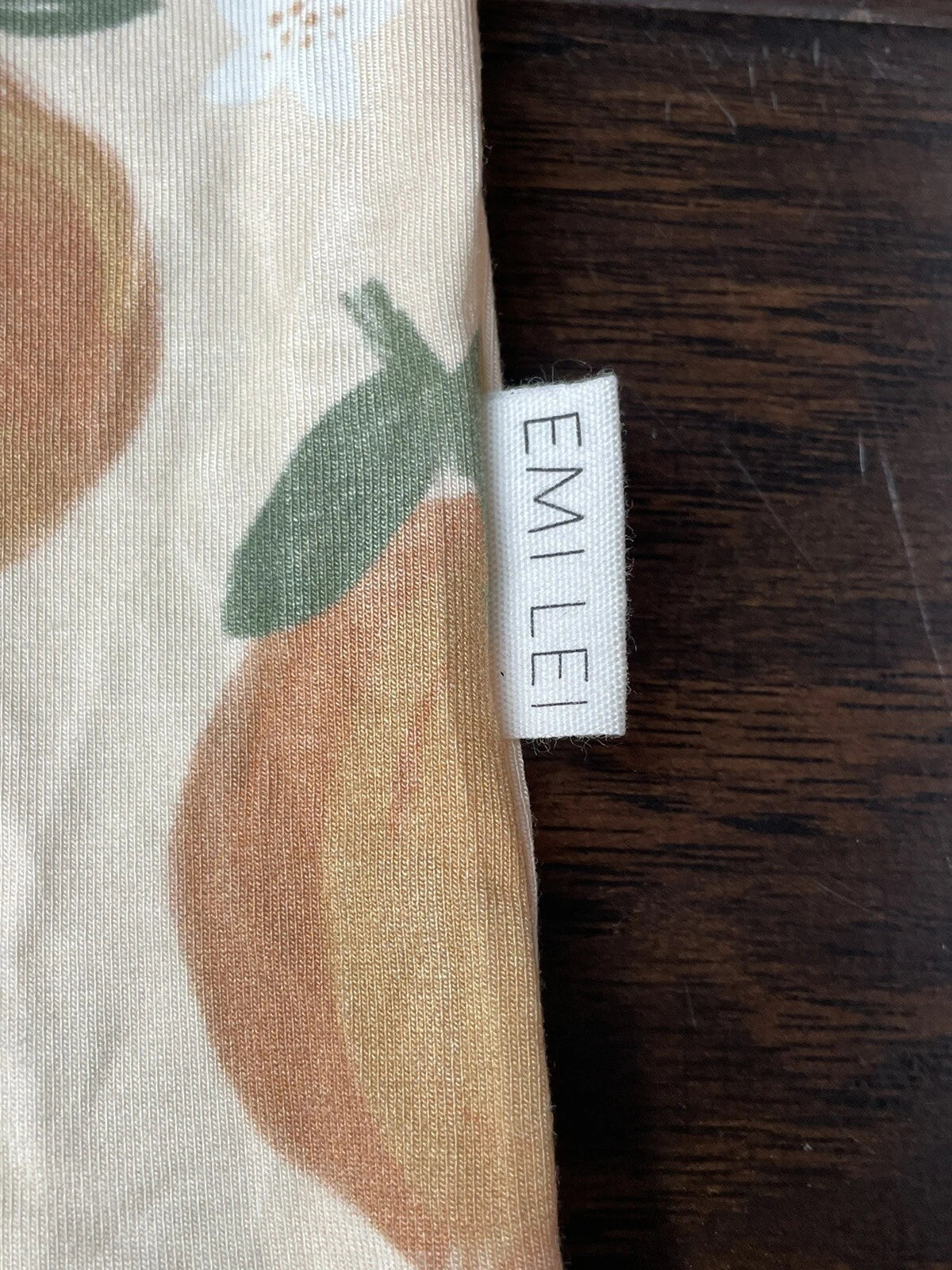 EMI LEI Girls Pajama Set,  NWOT, Size 5T, Muted Orange Design, Super Soft