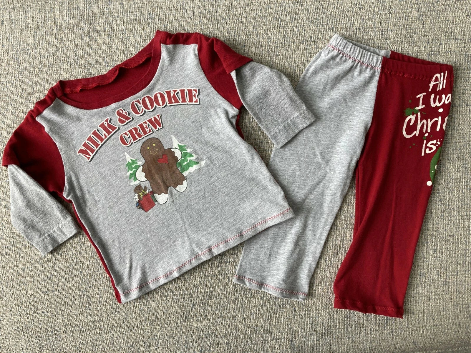Christmas pajama set custom reworked tshirt funny Christmas outfit 9-12 month