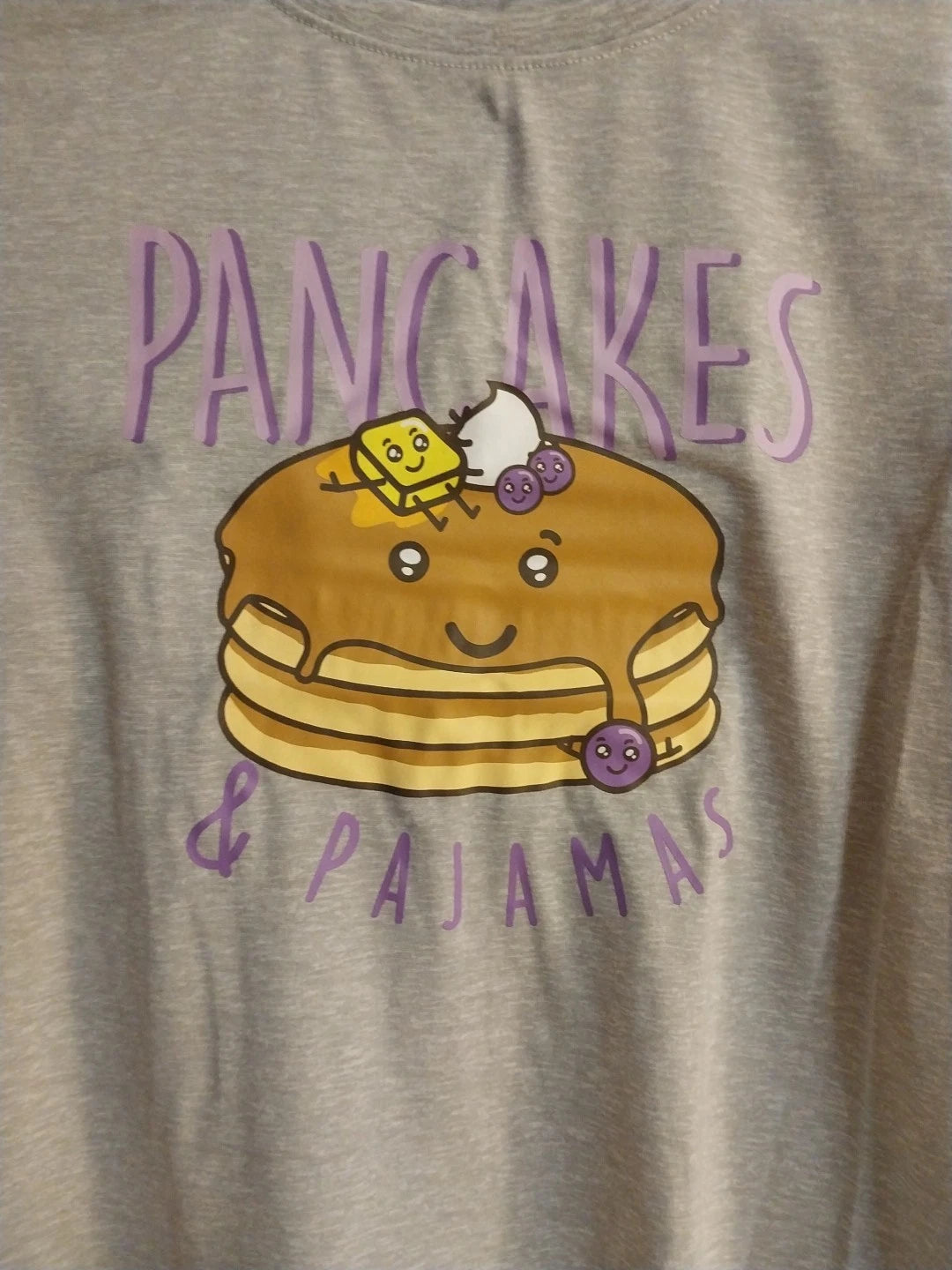 Girls Large (10-12) LS 2PC Sleep Set Pancake Theme