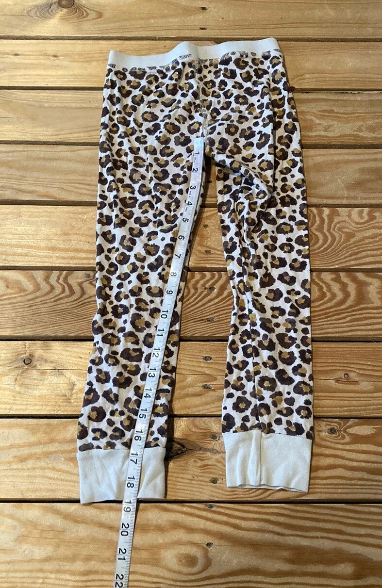Crewcuts Girl’s Cheetah print pajama set Size 7 Brown O6