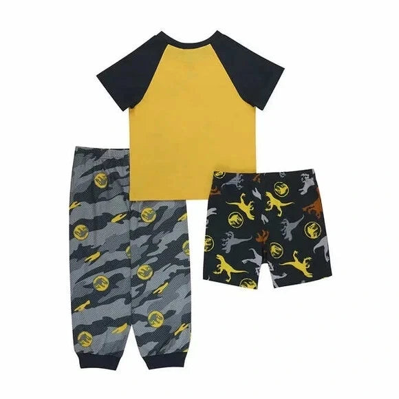 AME Kids' Jurrasic World 3-Piece Pajama Set, Multi, 2T