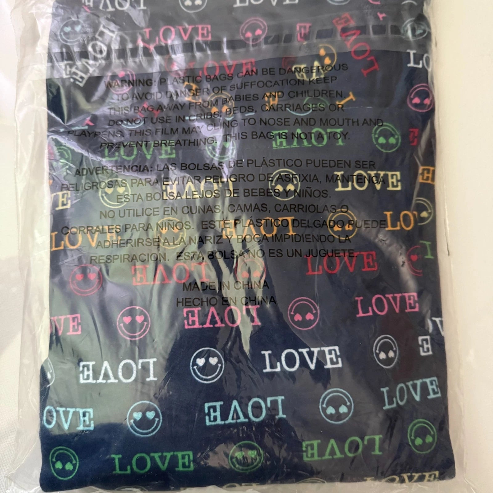 Family PJ's from Macy's Pajama Set Love Smiley Blue Kids Size 6-7