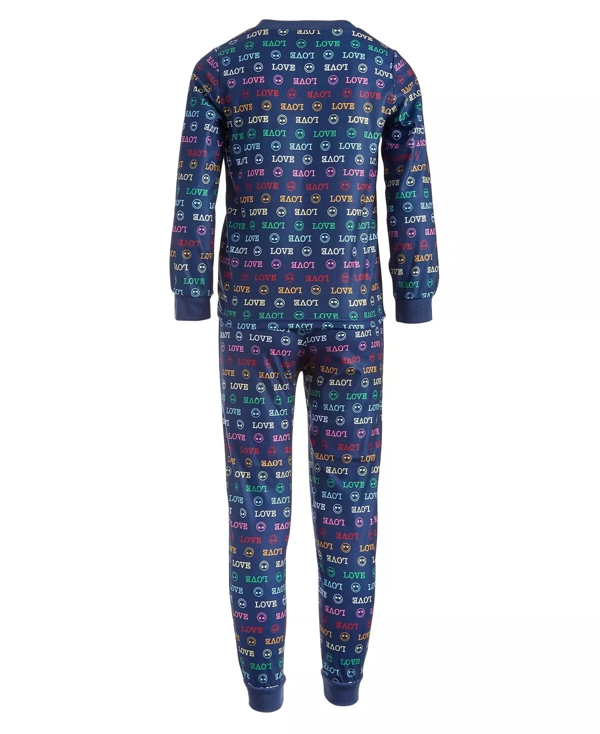 Family PJ's from Macy's Pajama Set Love Smiley Blue Kids Size 6-7