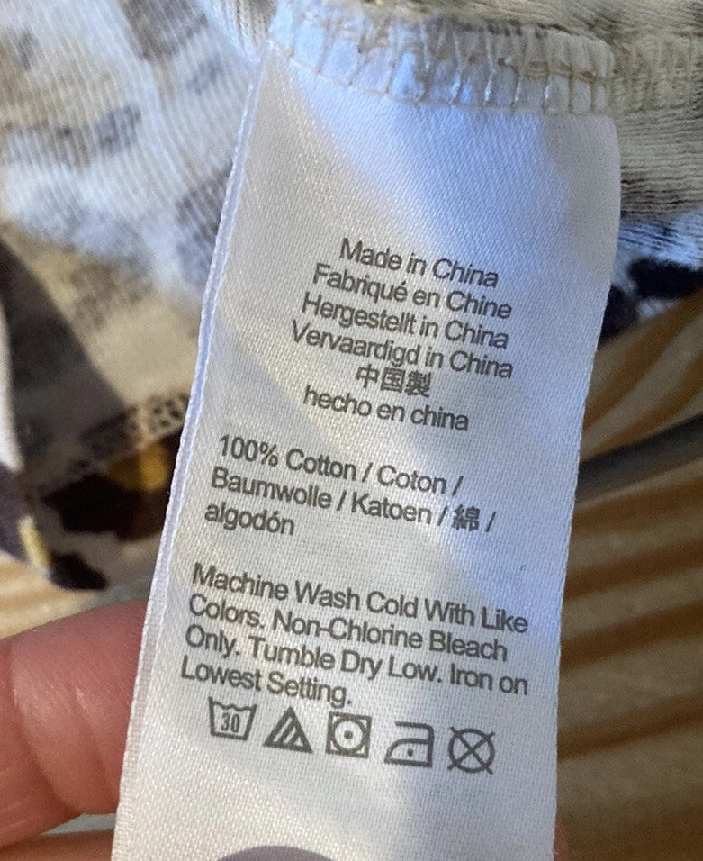 Crewcuts Girl’s Cheetah print pajama set Size 7 Brown O6