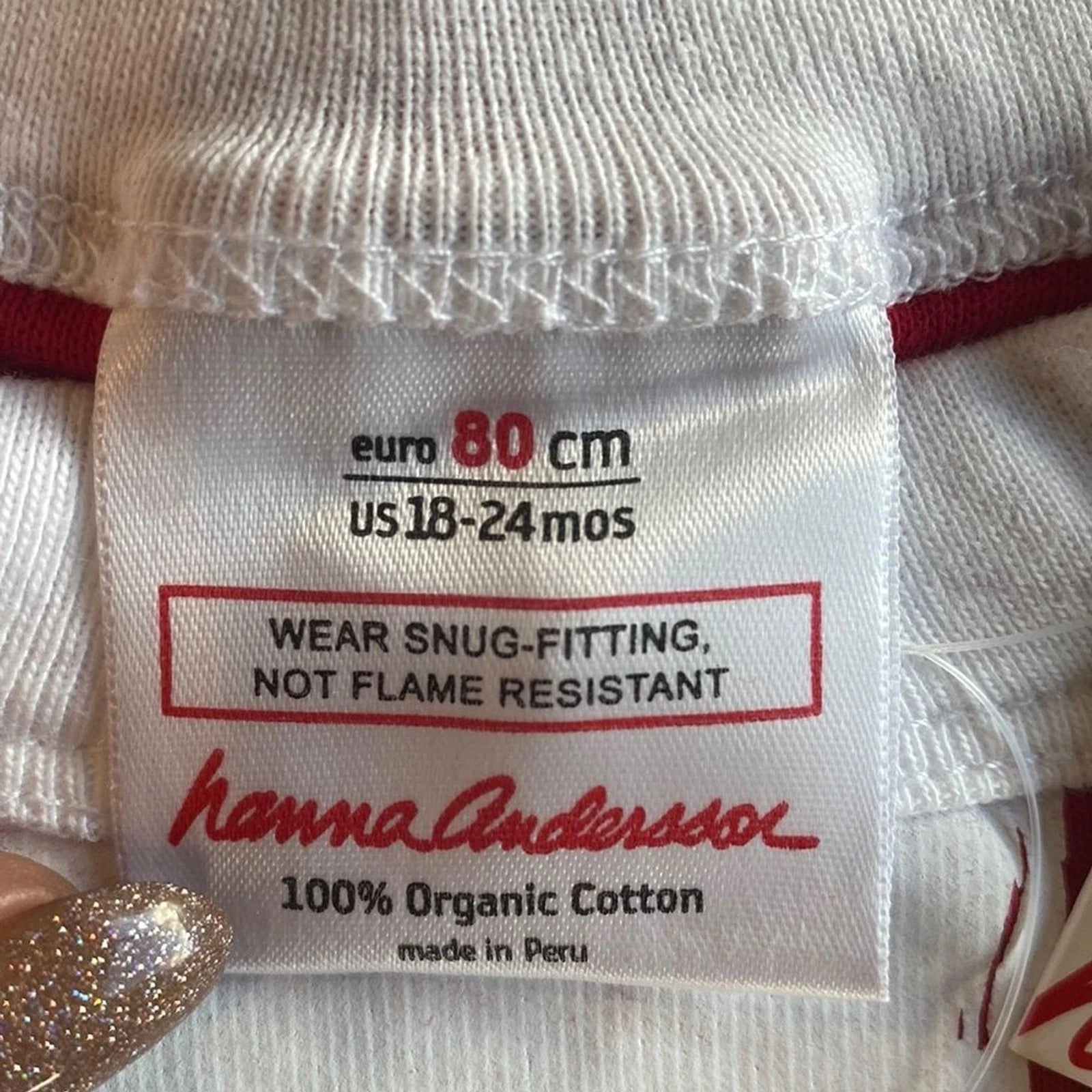 Hanna Anderson Santa Claus Unisex Pajama Set, 18-24mth 100% Organic Cotton, NWT