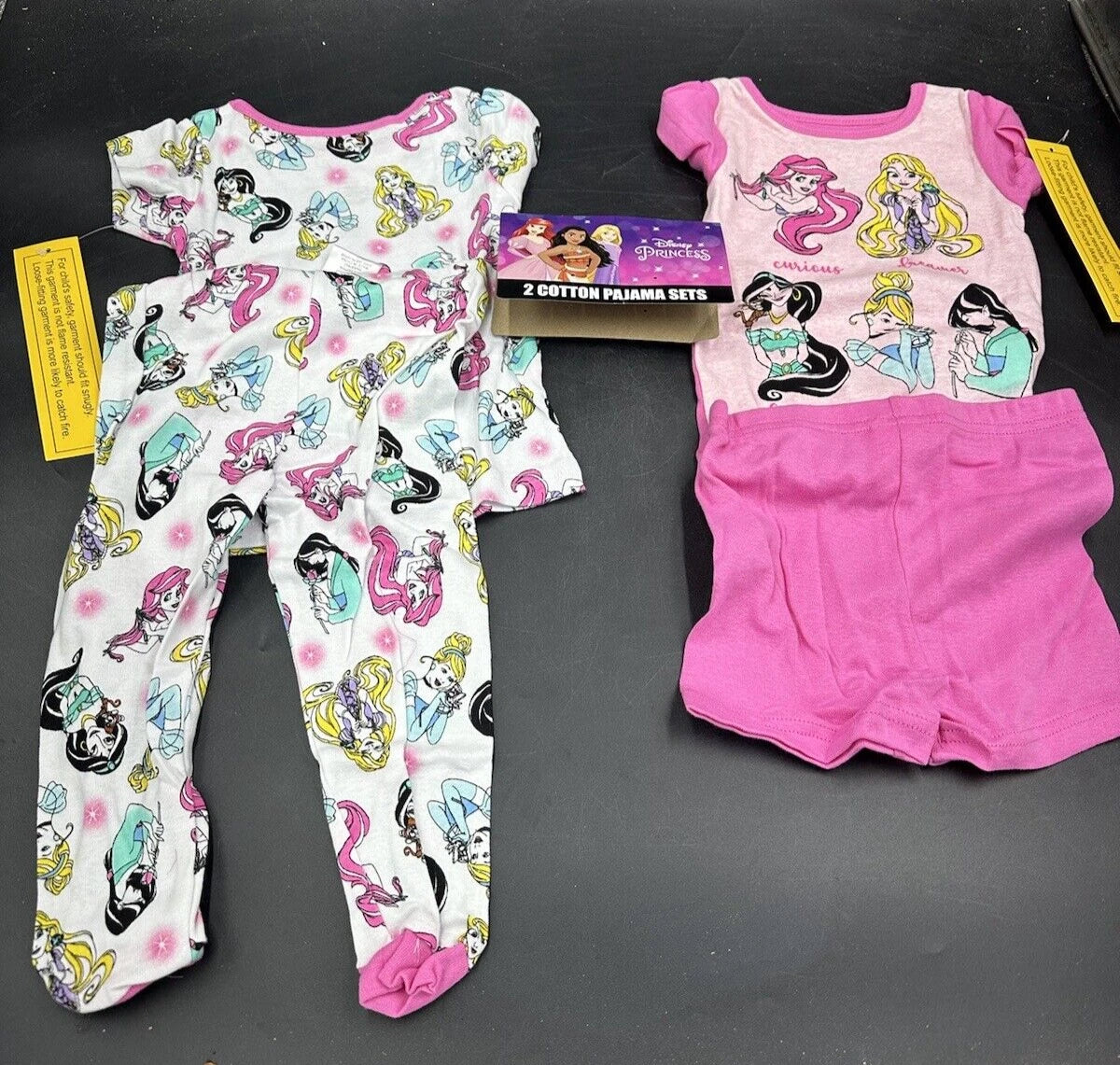 disney princess 2 cotton pajama set ame 24 month