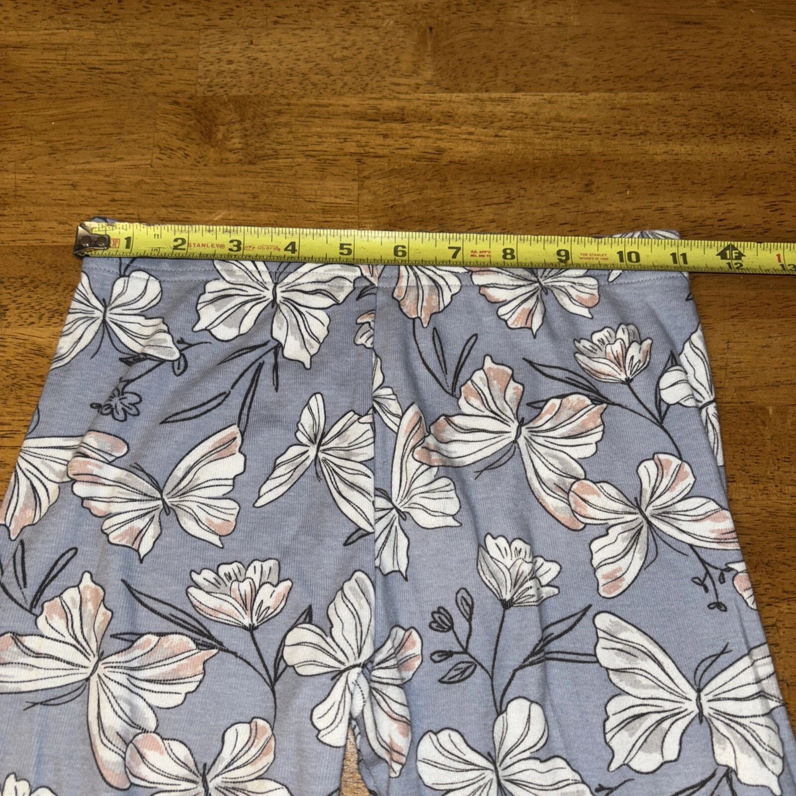 Carter's Girls 8/8A  Pajama Set Snug fit  Butterfly Flowers Purple Cotton