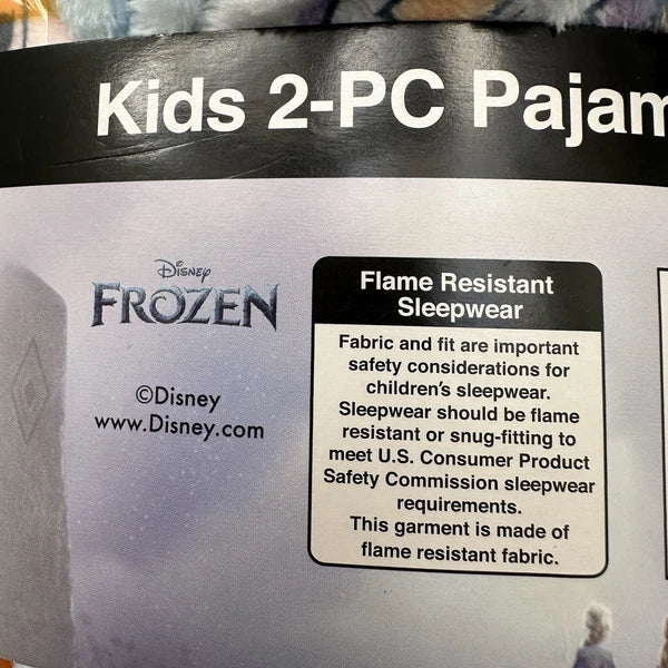 Disney Frozen Plush Robe & 2 Pc Pajamas Size 8 Lilac & Blue Multi MSRP $60 NWT