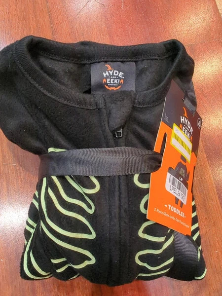 Hyde & Eek Toddler 12 months Glow In The Dark Skeleton 1-Piece Pajama Set 🎃👻