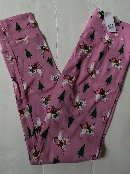 New Girls Gap Unicorn Christmas Pajama 2-pc Set size 10