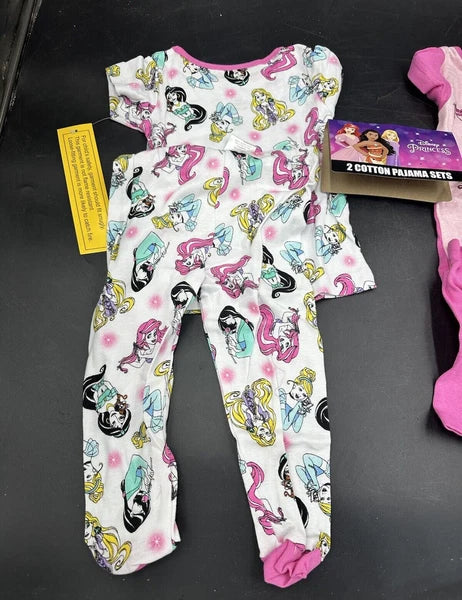 disney princess 2 cotton pajama set ame 24 month