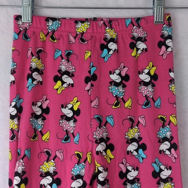 Disney Girl's Pink Minnie Mouse Print Pajamas Size L 10