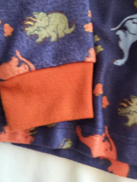 Confetti Kid Pajama 2 Piece Set Dinosaurs 3T Navy with Orange, Blue & Green Dino