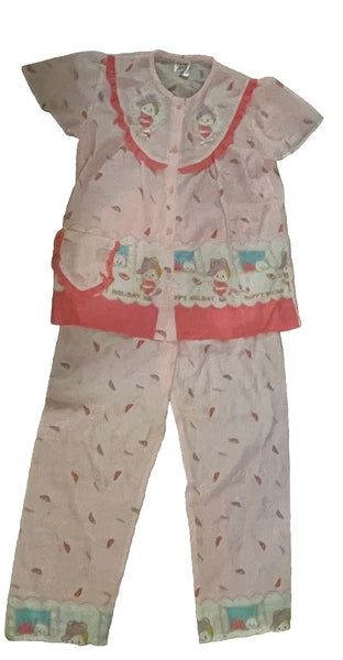 Kuanhwa Pajama Set Youth Size Medium 8-10 UK 9-10 US Happy Holiday