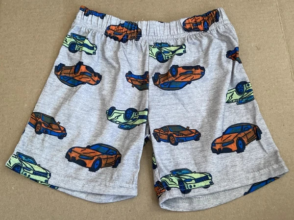 Boy's Carter's Shorts Pajama Set "Racing to Bed" Orange Size 4 *NEW* Carters