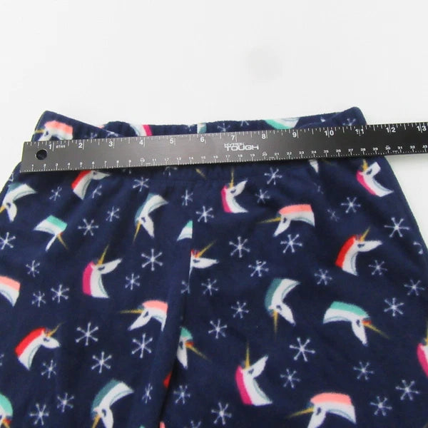 Cat & Jack Girls Size M 7-8 Unicorn Hooded Sweatshirt Pajama Pants Sleepwear Set