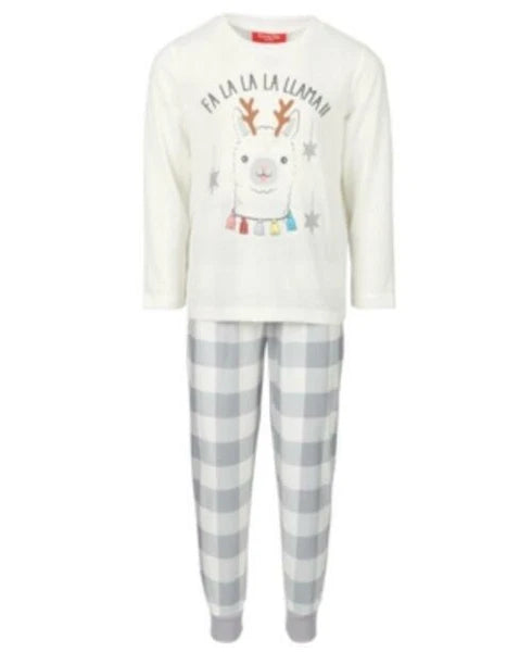 Matching Kids Holiday Llama Family Pajama Set Size 6-7