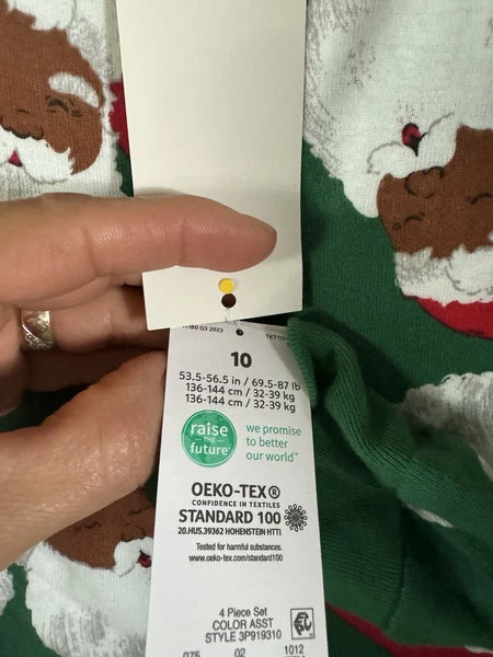 Carter's Just One You Boys' 4pc Pajama Set - Red/Green size 10