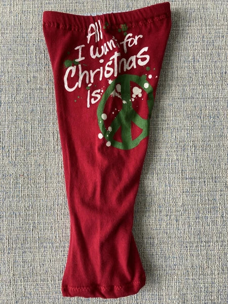 Christmas pajama set custom reworked tshirt funny Christmas outfit 9-12 month