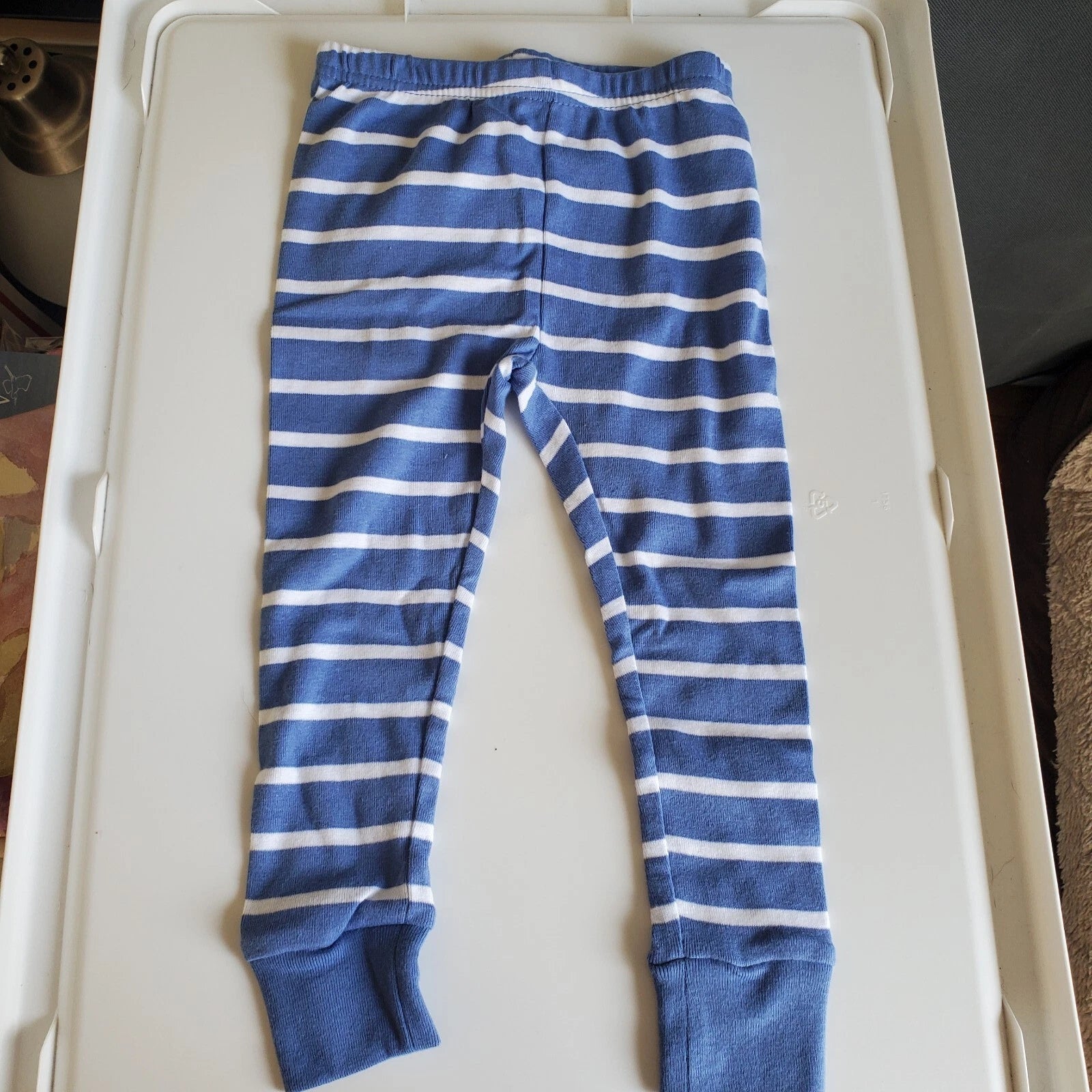 Carters Hippopotamus PJ Set 18 mos Blue White Stripes New With Tag