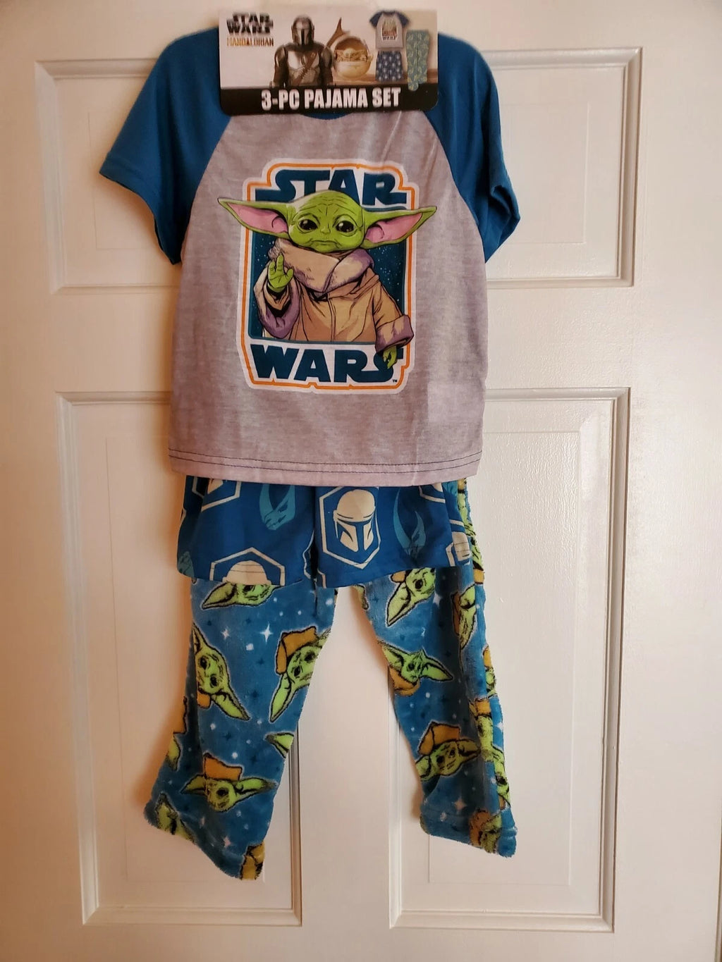 STAR WARS BOYS MANDALORIAN  3-PC PAJAMA SET SIZE 4