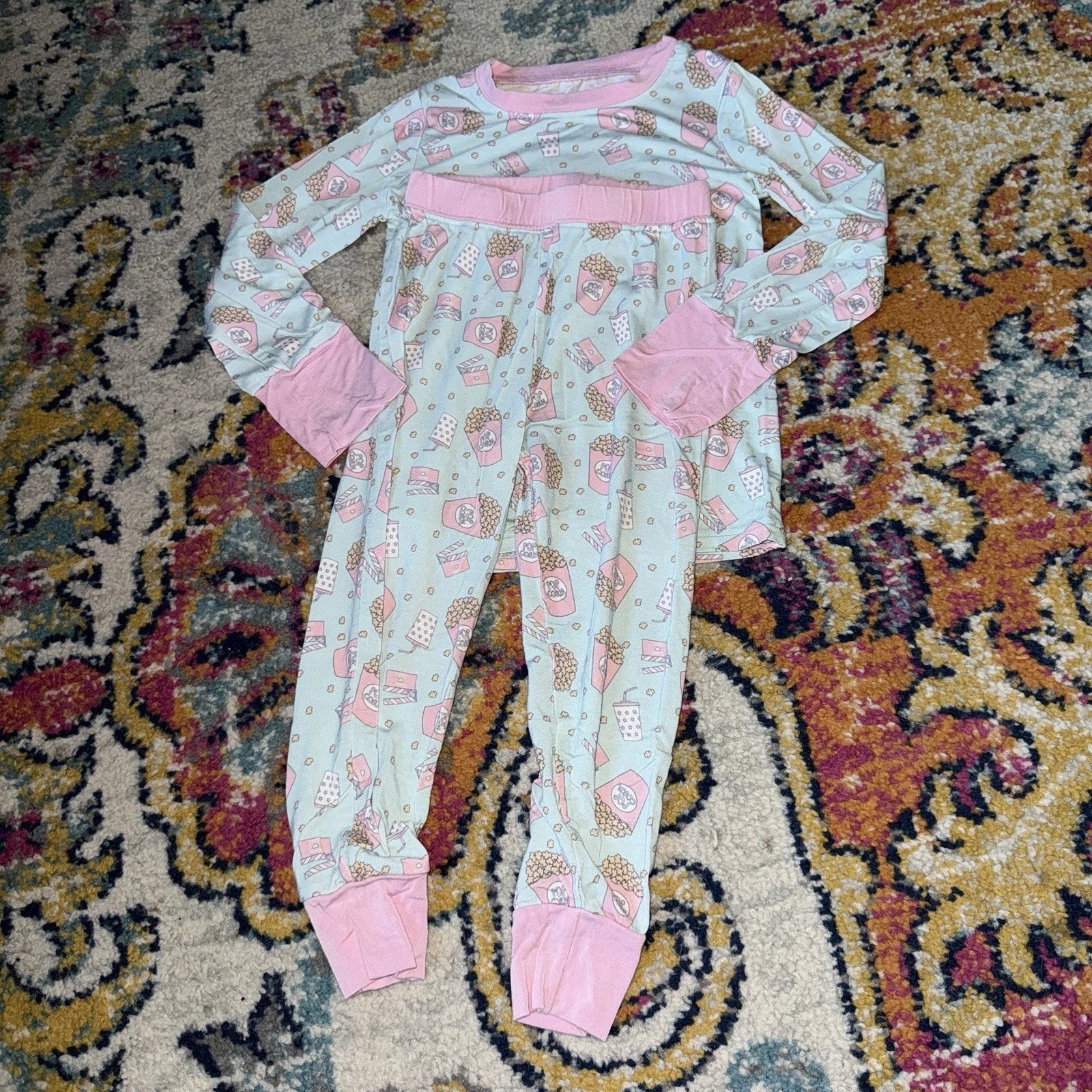 Tallabee popcorn bamboo pajama set size 3t