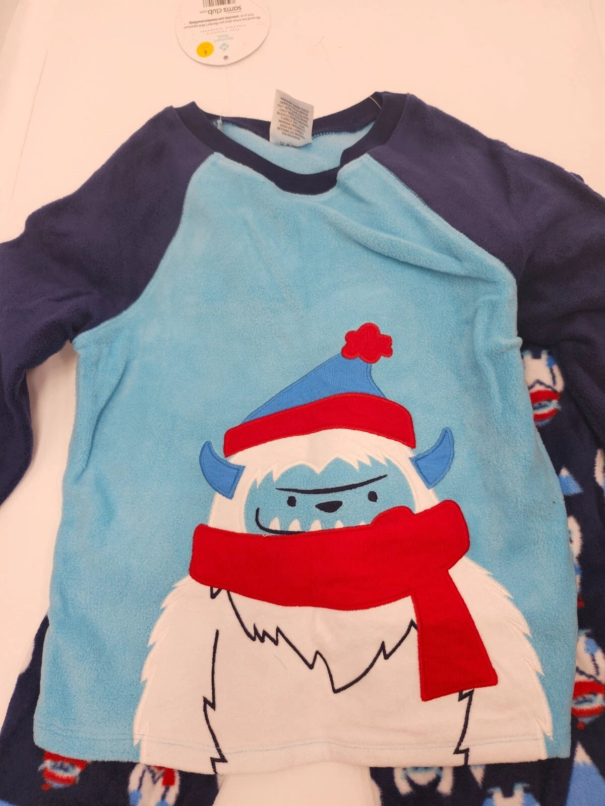 Member's Mark 4T  Boy's  Red/Blue Fleece 3 Piece Pajama Set New!