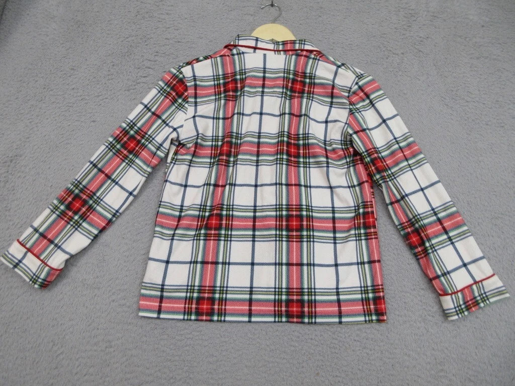 Wondershop Pajama Set Kids Unisex 10/12 Red Plaid Flannel Cozy Lounge Sleepwear