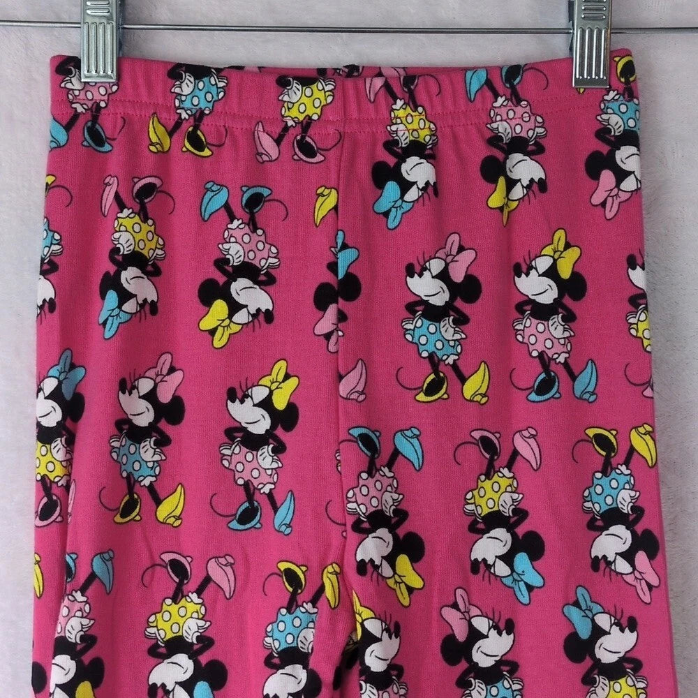 Disney Girl's Pink Minnie Mouse Print Pajamas Size L 10