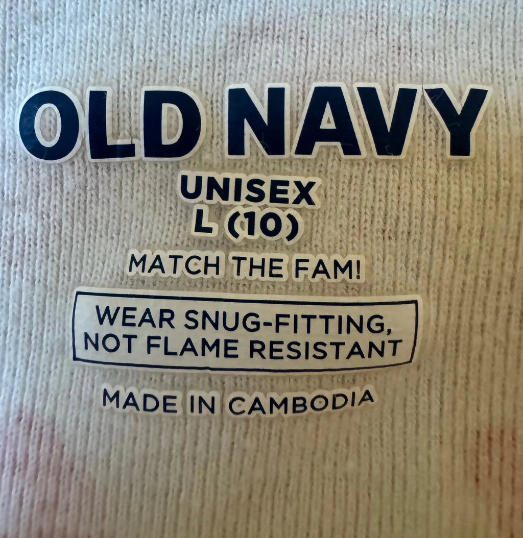 Girls Old Navy sz 10 EEUC Colorful Hearts Long Sleeve Pajama Set Pjs