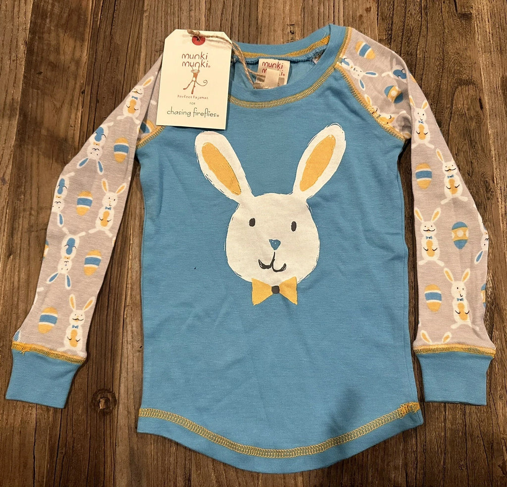 Munki Munki Boys Easter Bunny Pajama Set Size 4 NWT