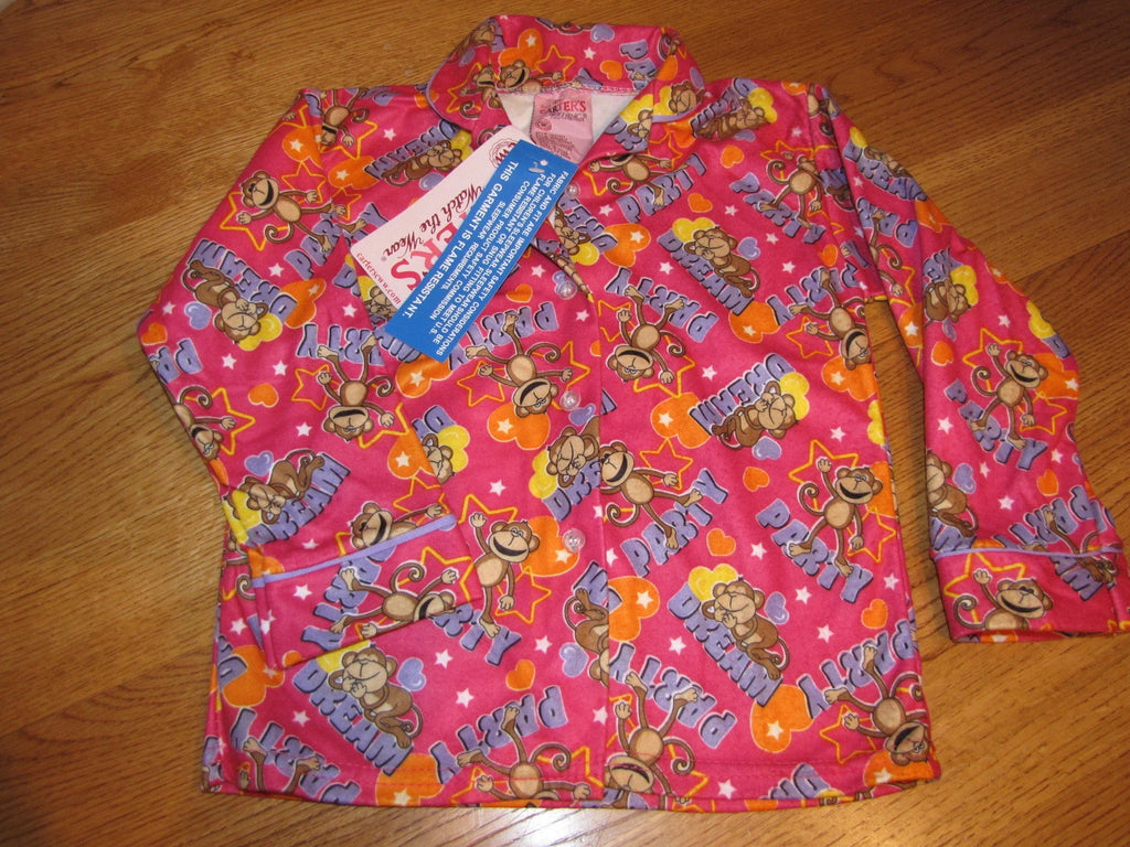 Girls Carter's 2 piece set PJ sleepwear pajama set Monkey Size 4 Girl's NWT*^