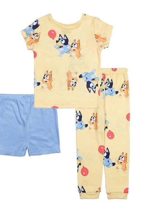 Girl's Toddler BLUEY   "Hooray And Go"  3- Piece Pajama Set Size 4T  NWT