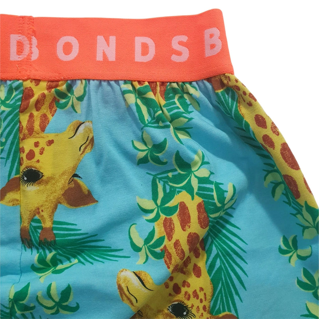 Bonds Baby Kids Sleep Short PJ Set Size 3 Unisex Boy Girl Blue Giraffe