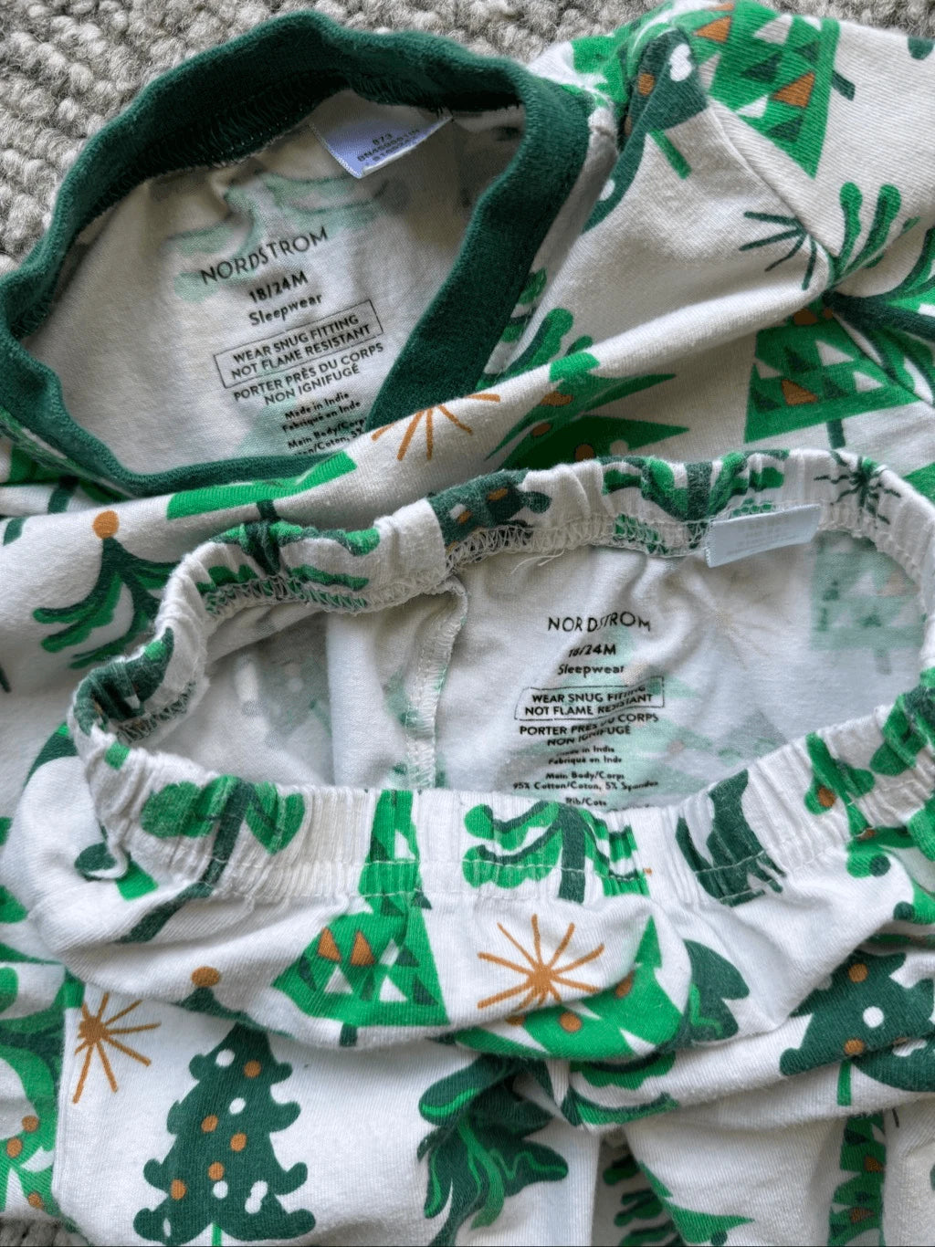Nordstrom 18-24 Months Baby Christmas Holiday Pajama Set