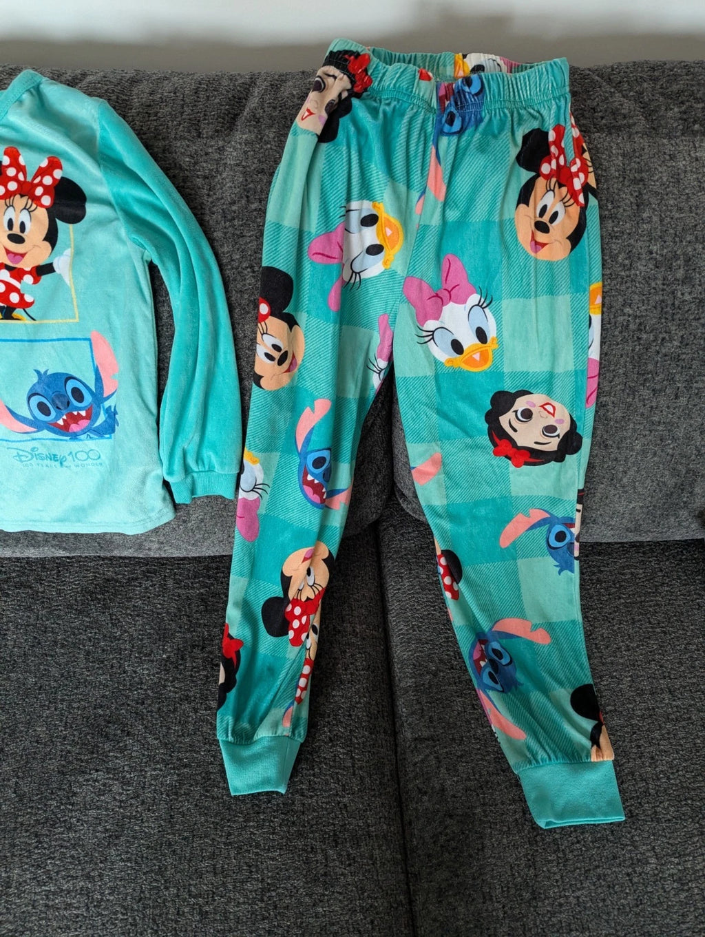 Girls 100 Anniversary Disney Pajama Set Size (8) Medium