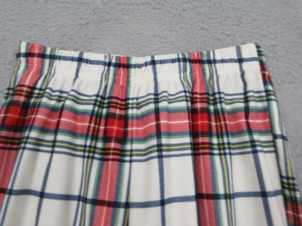 Wondershop Pajama Set Kids Unisex 10/12 Red Plaid Flannel Cozy Lounge Sleepwear