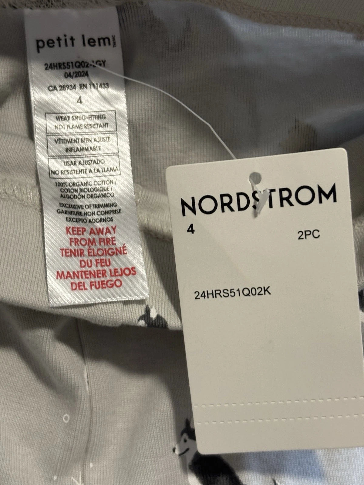 Petit Lem Holiday Huskies Pajama Set for children