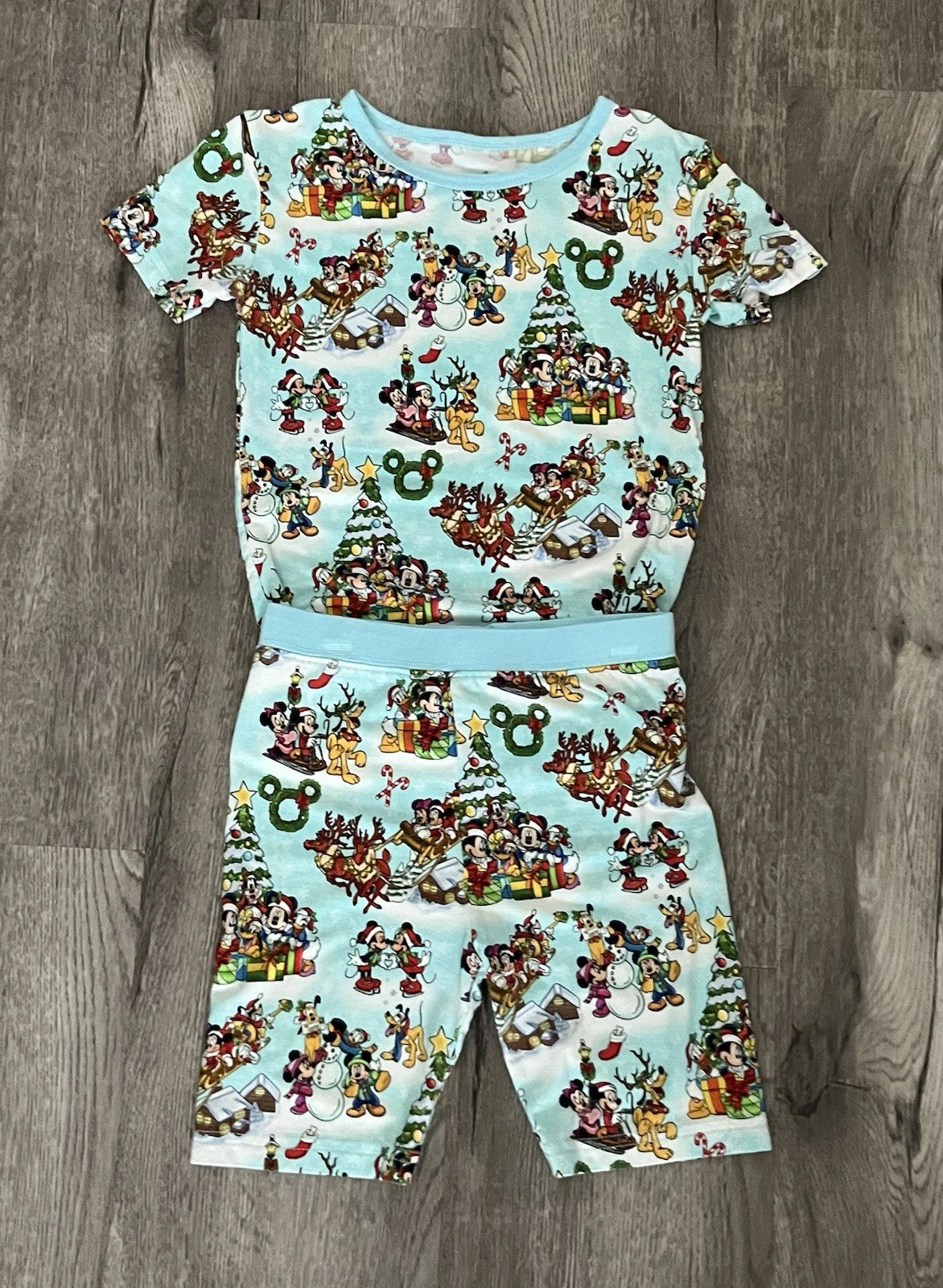 ShowStoppers Disney Mickey Minnie Mouse Christmas Kids Pajama Set - 5/6