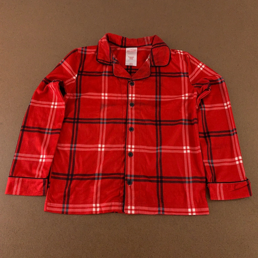 Wondershop Kids Medium (8) Red Plaid Flannel 2 Piece Pajama Set New *Flaw