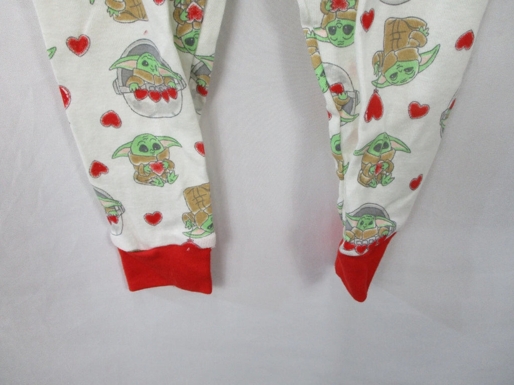 Star Wars Pajama Set Girls Boys 3T White Shirt Pants Baby Yoda Mandalorian