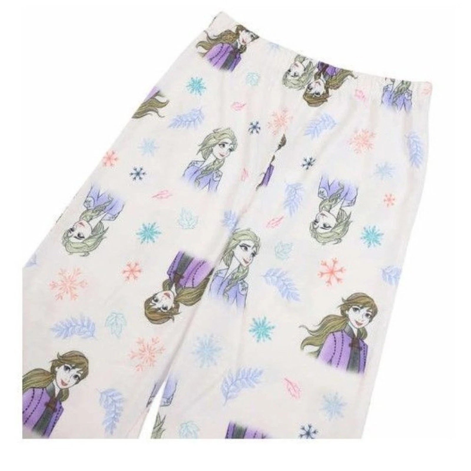 Disney Princess Frozen PJs Childrens Pajamas Anna Elsa 4 Piece Set Size 7