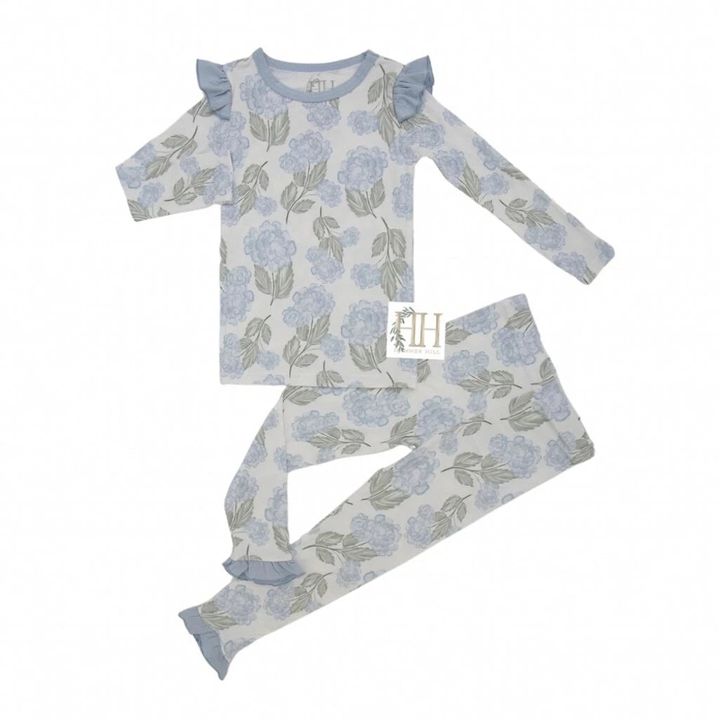 Hamner Hill toddler kids youth 5-6 two piece pajama set garden party Ruffle