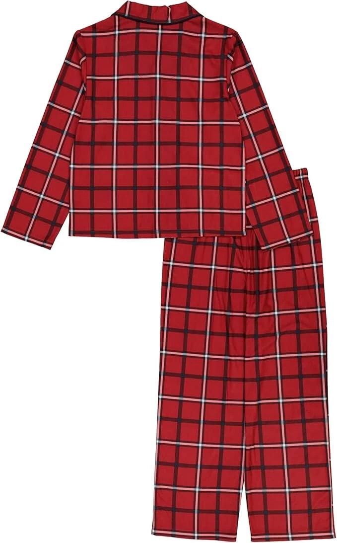 Tommy Hilfiger Button Front Pajama Set, Scarlet SAGE Coat, 4T