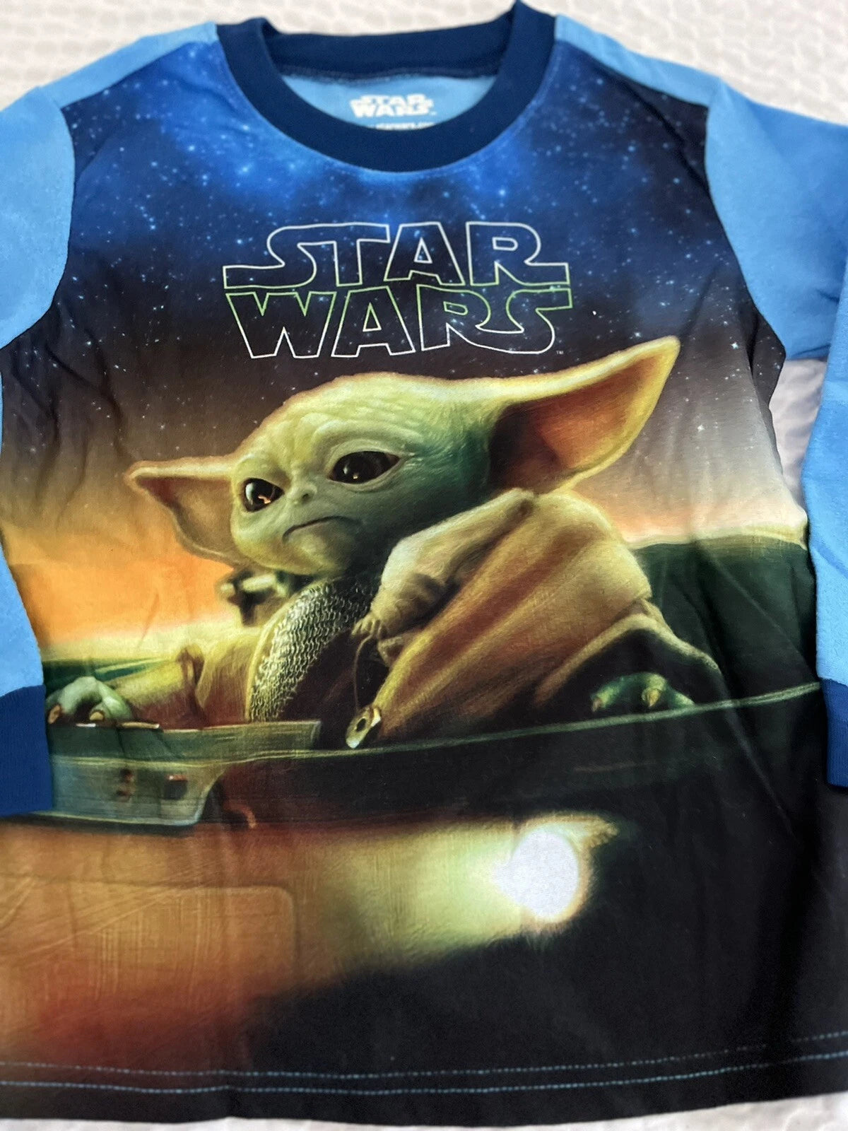 Mandalorian The Child Baby Yoda Boy's 2 Piece Comfortable Pajama Set XS Sz 4/5*