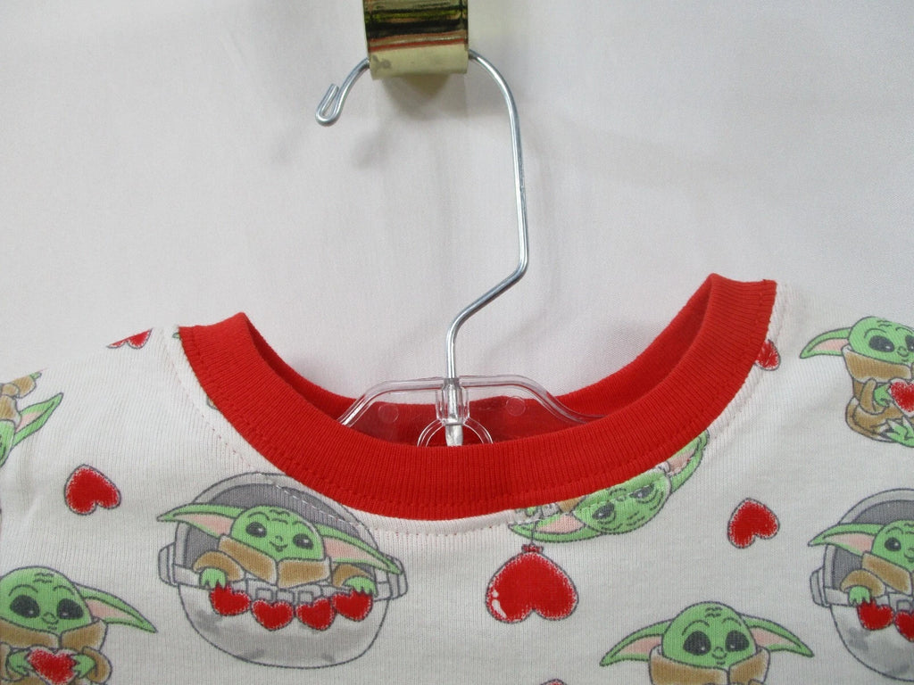 Star Wars Pajama Set Girls Boys 3T White Shirt Pants Baby Yoda Mandalorian