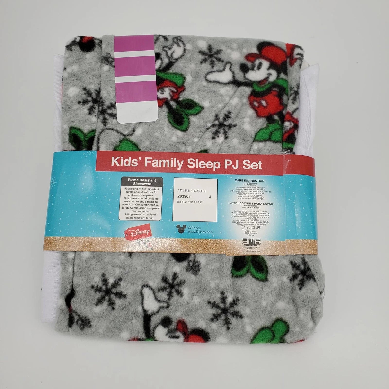 Disney Mickey Mouse Unisex Kids PJ Set Size 2T