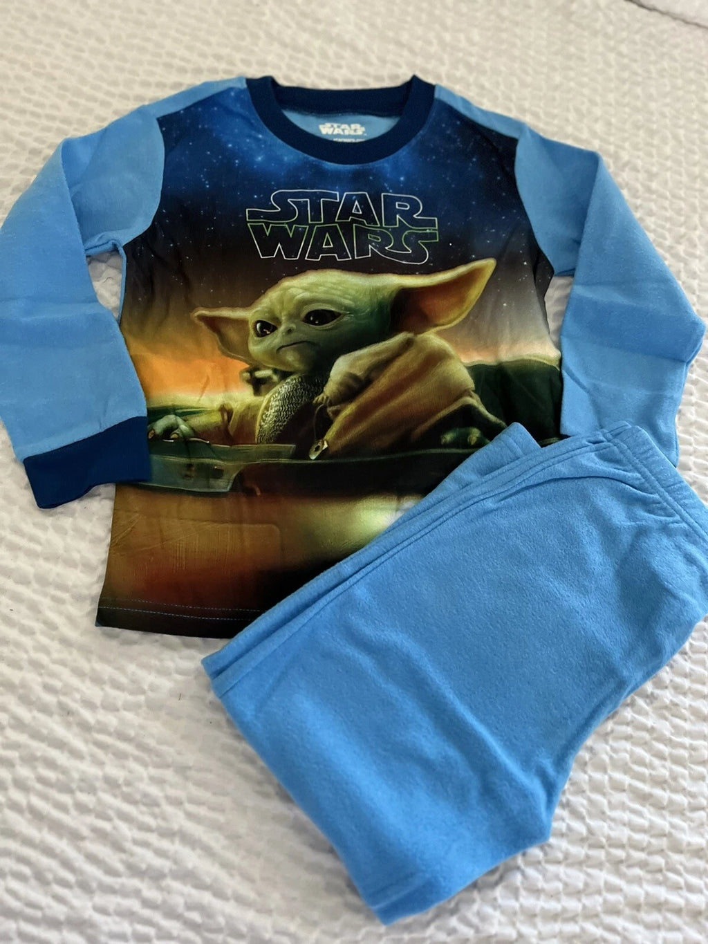 Mandalorian The Child Baby Yoda Boy's 2 Piece Comfortable Pajama Set XS Sz 4/5*