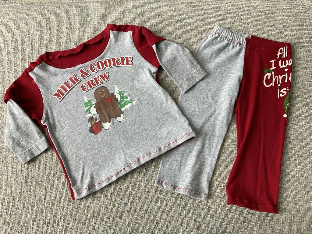 Christmas pajama set custom reworked tshirt funny Christmas outfit 9-12 month